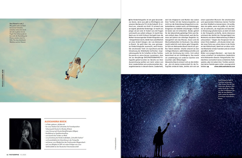 Aleksandra Böck in der PHOTOGRAPHIE 1-2/2023