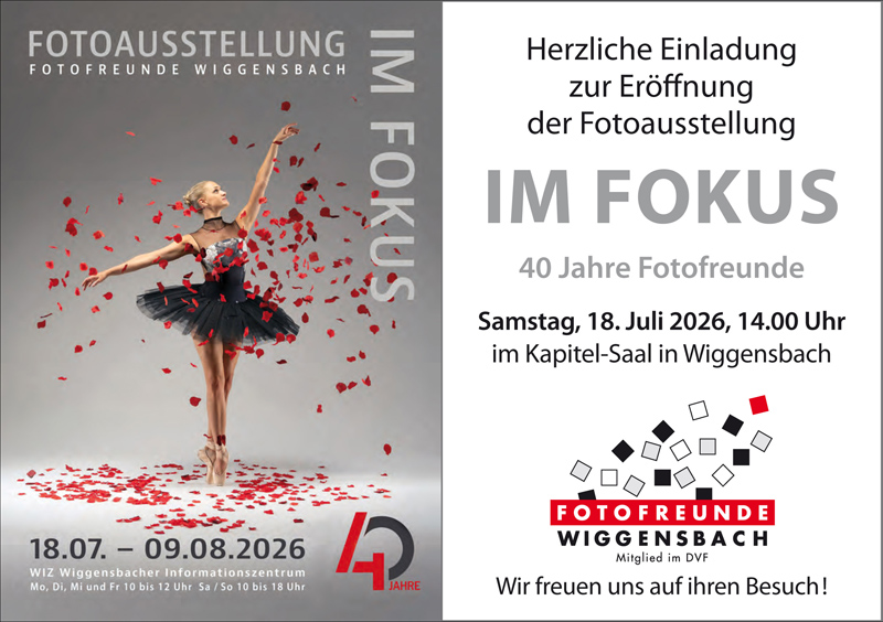 18.07.2026  IM FOKUS – Ausstellungseröffnung