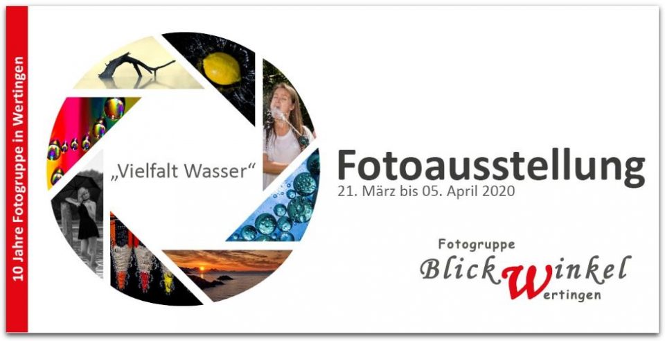 21.03. bis 05.04.2020 Ausstellung "Vielfalt Wasser"
