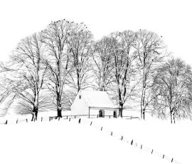 Gabler Martin - winterliche Kapelle URKUNDE